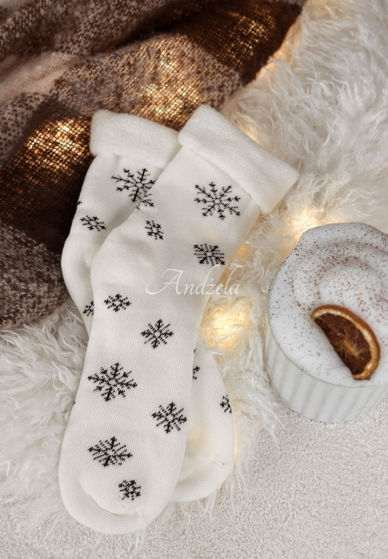 Șosete lungi cu imprimeu Sugar Snow