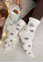 Lungi skarpetki z nadrukiem Sugar Snow białe