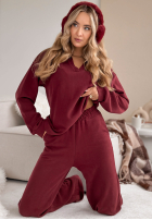 Compleu de trening Hanorac i Pantaloni Better Alone burgundowy