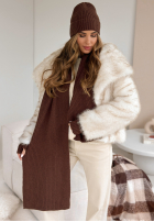 Compleu Căciulă, szalik, Mănuși 3in1 Winter Threads ciocolatiu