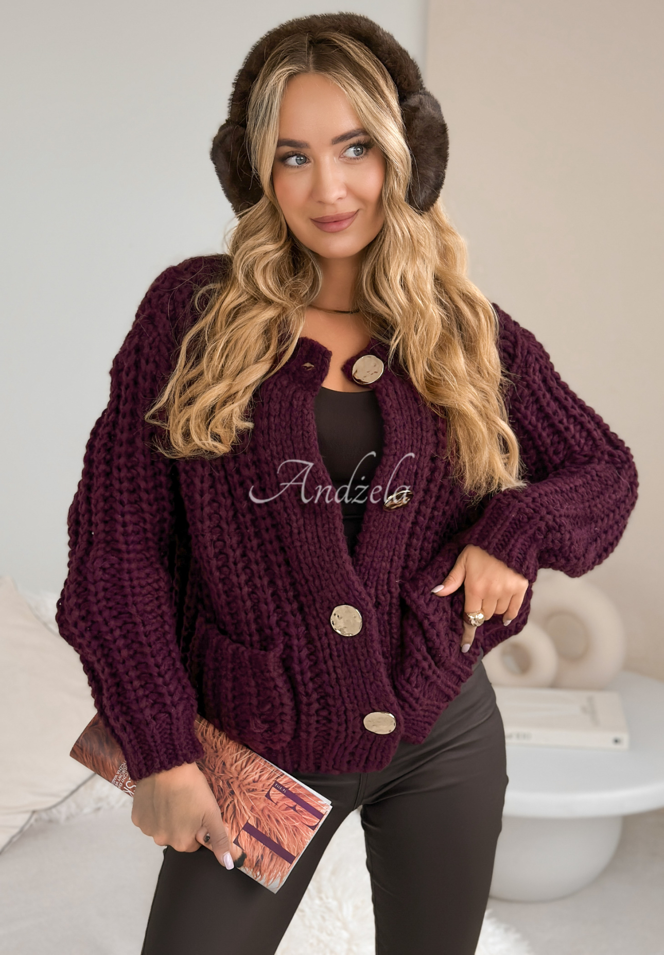 Cardigan scurt cu nasturi Autumn Lovers