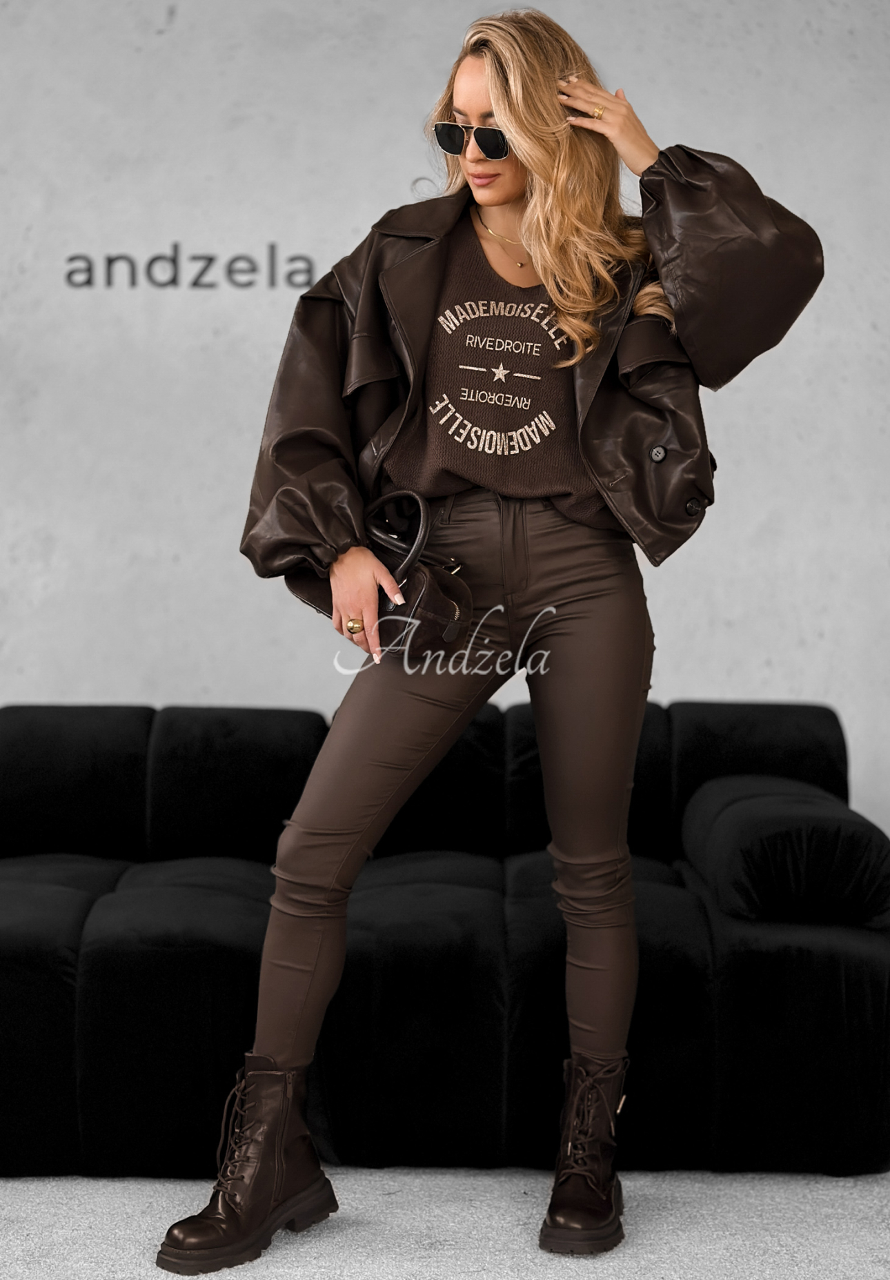 Pulover din viscoză cu imprimeu Miss Mademoiselle