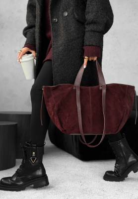 Geantă din piele întoarsă Inspirational