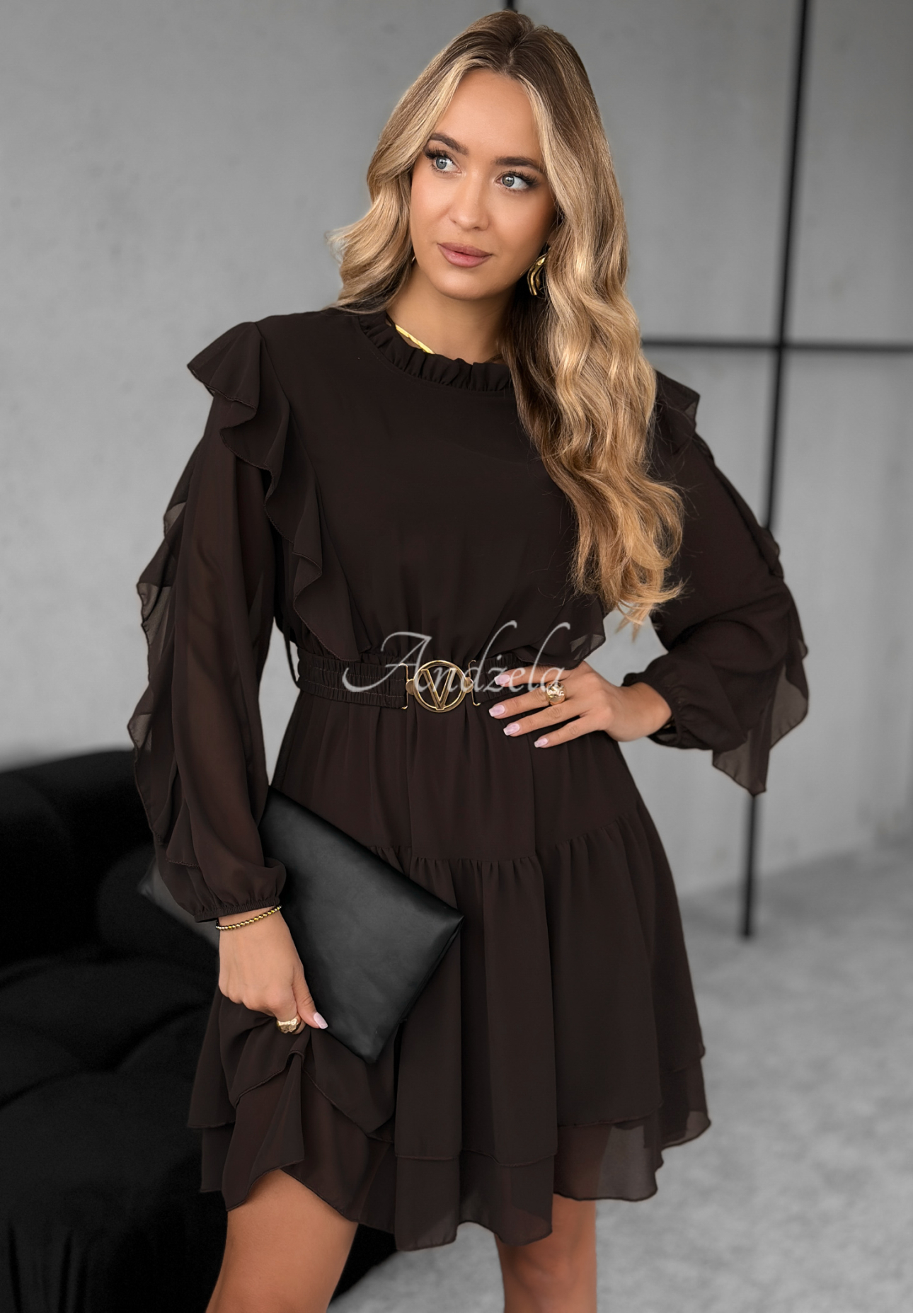Rochie mini cu volănașe Without Words