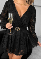 Koronkowa Rochie z paskiem Chase Your Dreams negru