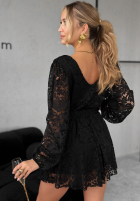 Koronkowa Rochie z paskiem Chase Your Dreams negru