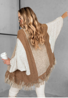 Cardigan oversize z frędzlami Quiet Mornings bej