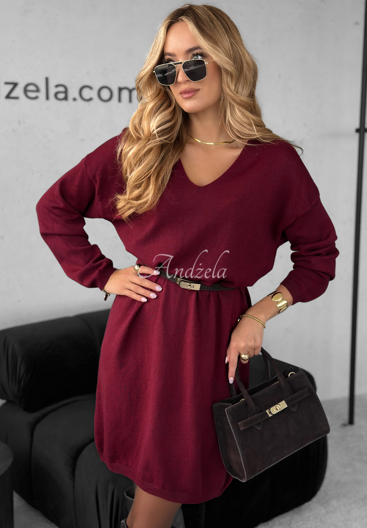 Rochie tricotată din viscoză și cașmir You Decide