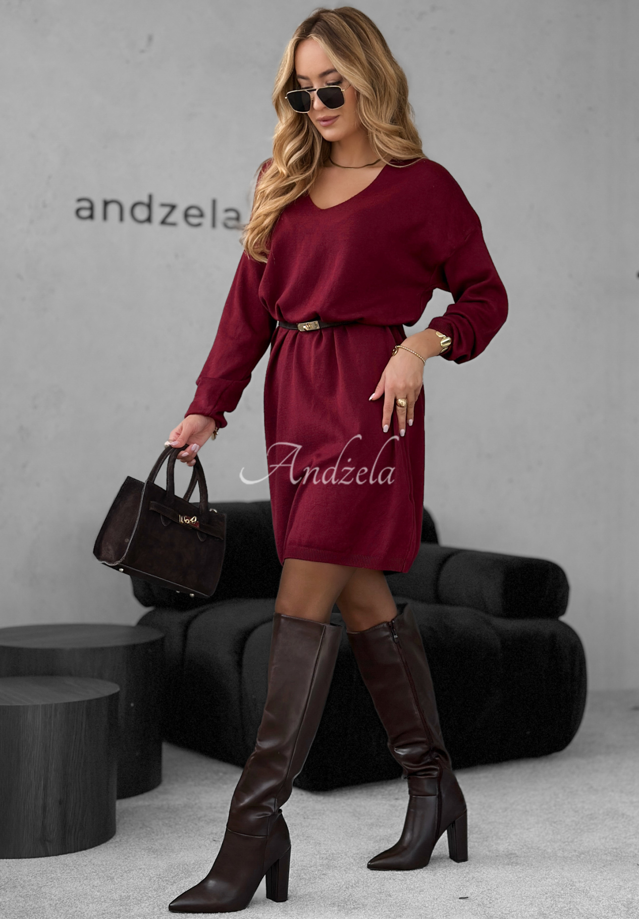 Rochie tricotată din viscoză și cașmir You Decide