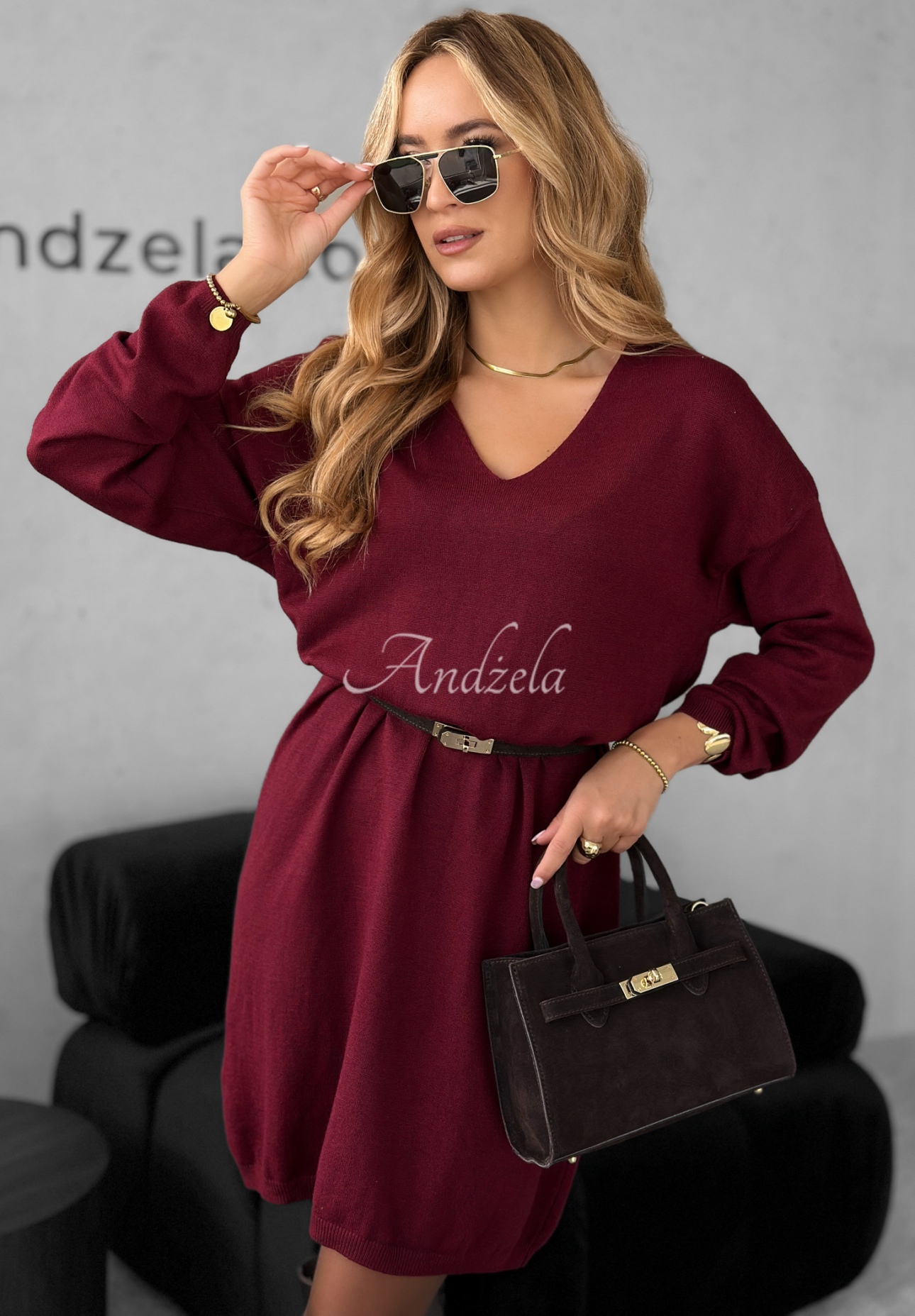 Rochie tricotată din viscoză și cașmir You Decide