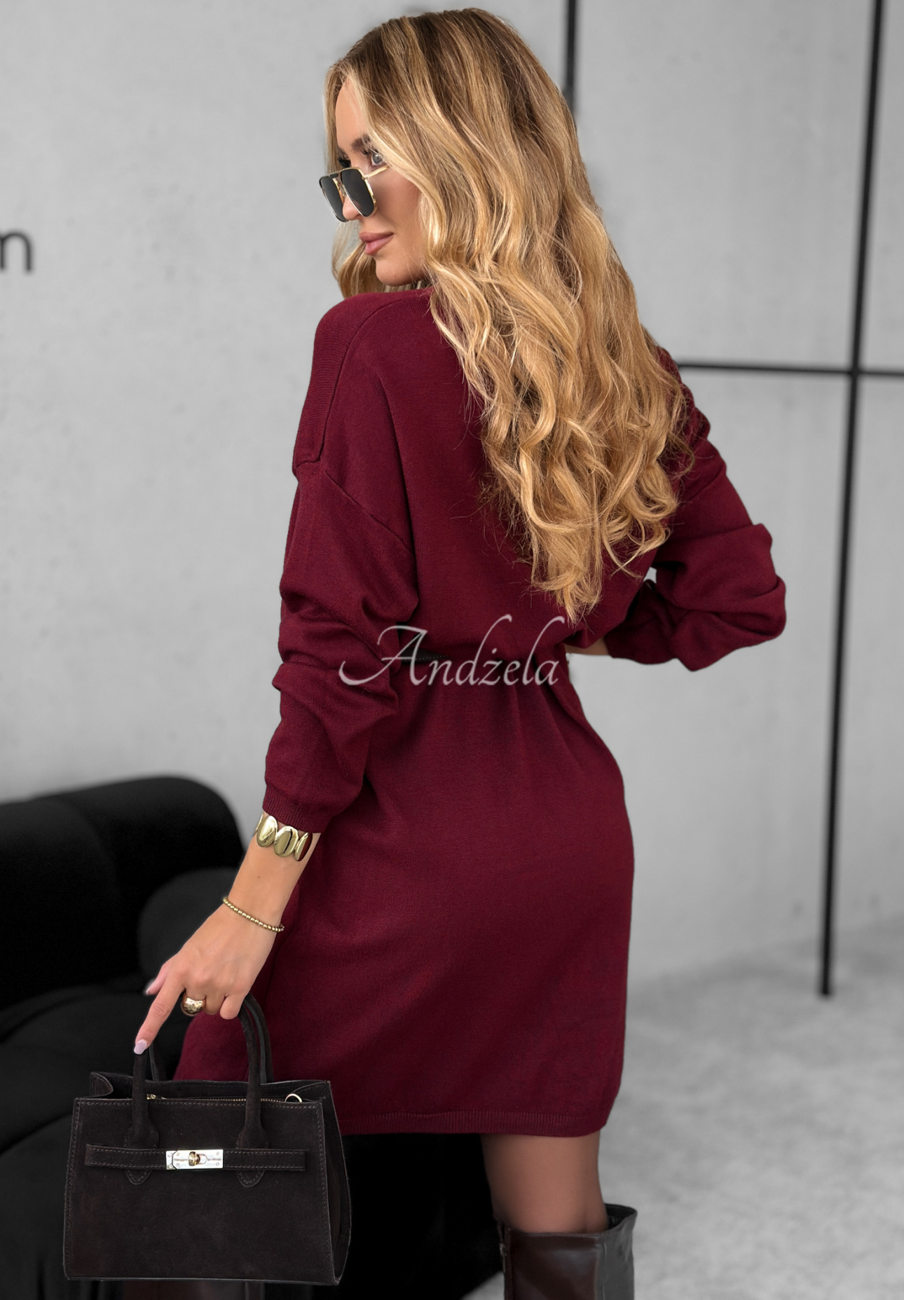 Rochie tricotată din viscoză și cașmir You Decide