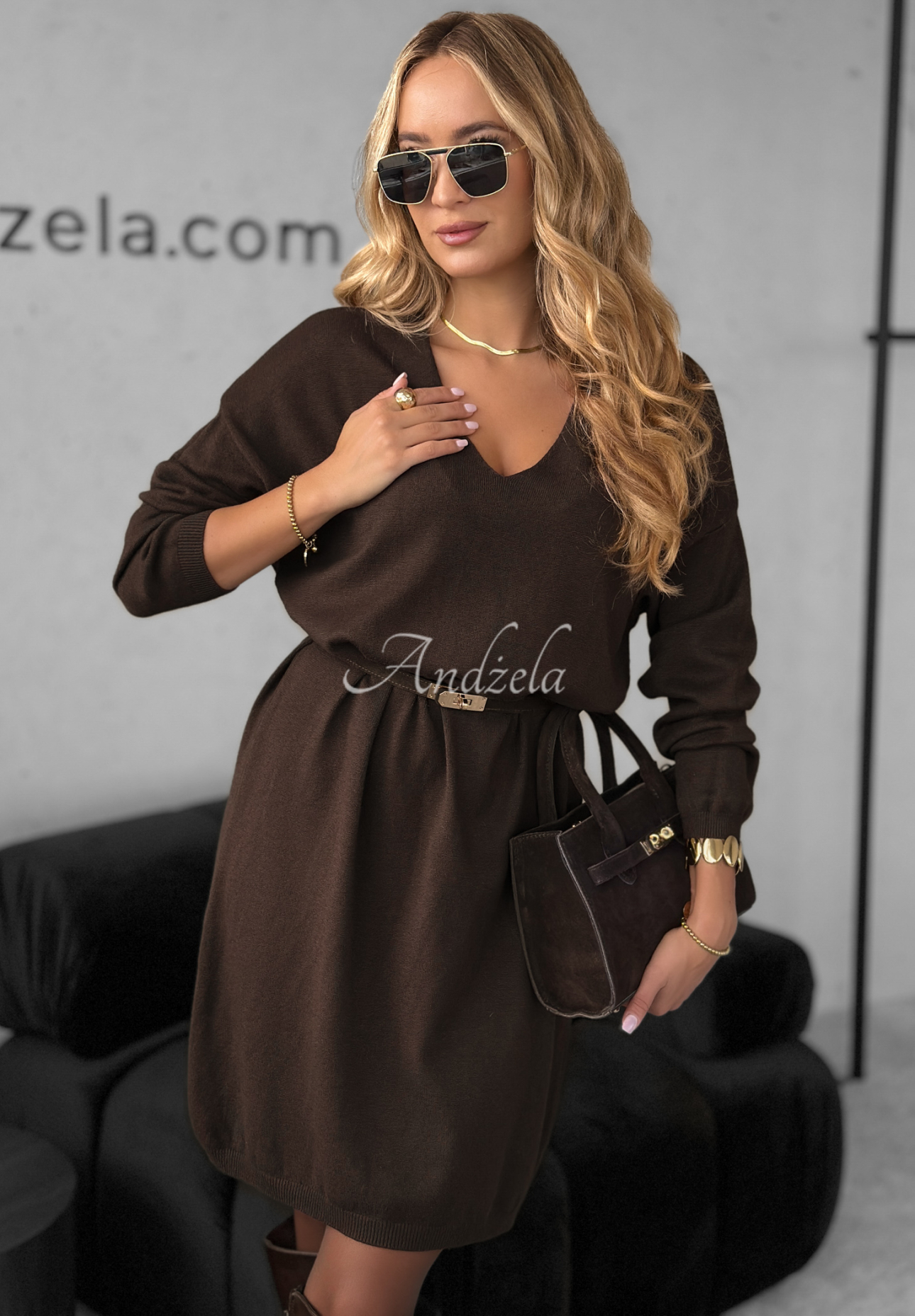Rochie tricotată din viscoză și cașmir You Decide