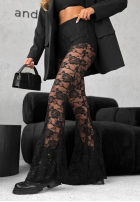 Koronkowe Pantaloni dzwony Autumn in Paris negre