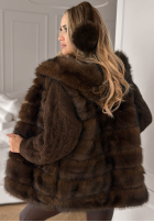 Vestă z futerkiem Long Cold Days ciocolatie