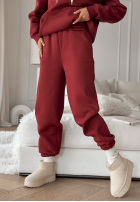 Compleu de trening Hanorac i Pantaloni She Did That burgundowy