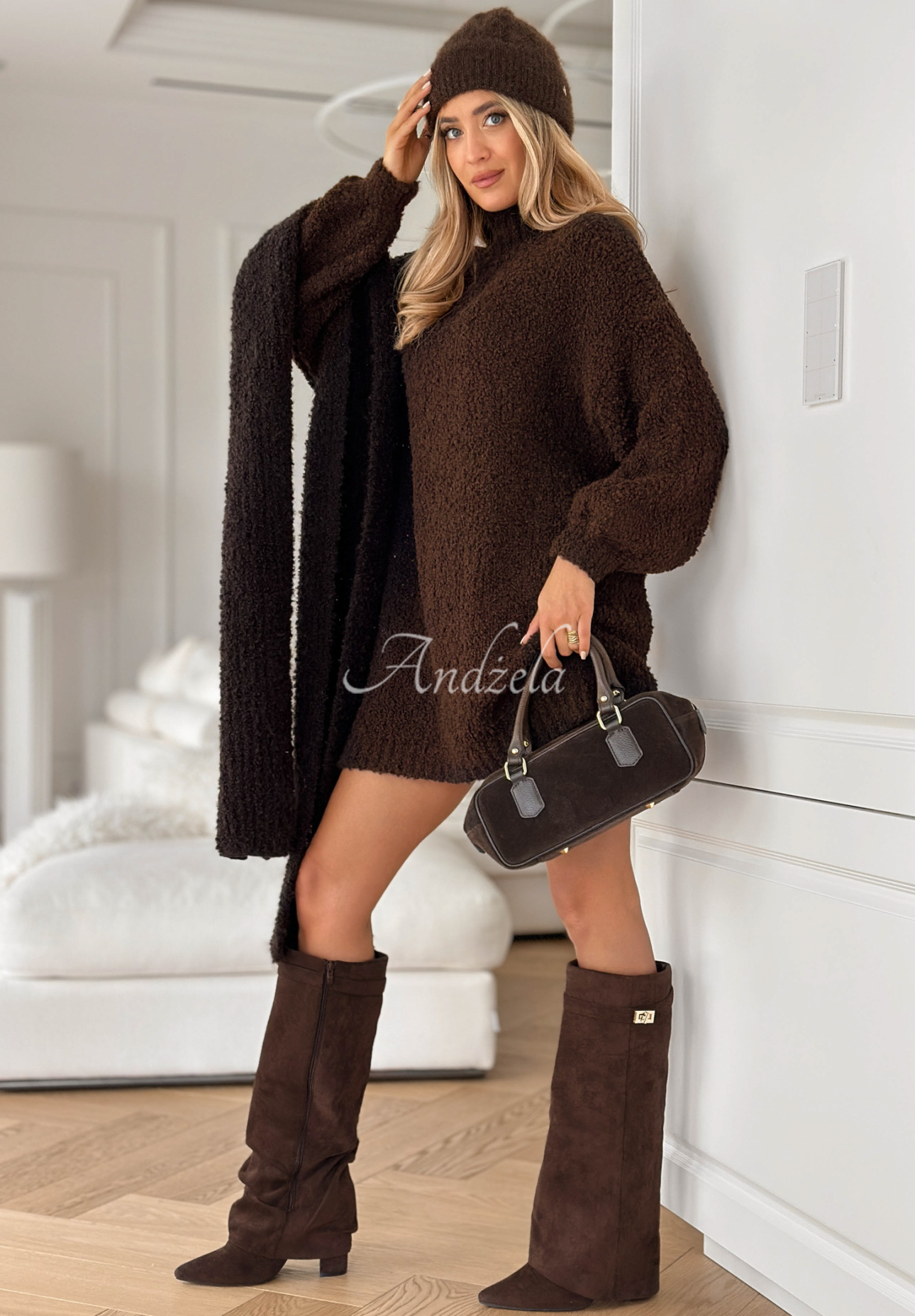 Rochie tricotată din lână și alpaca Sounds Like A Dream