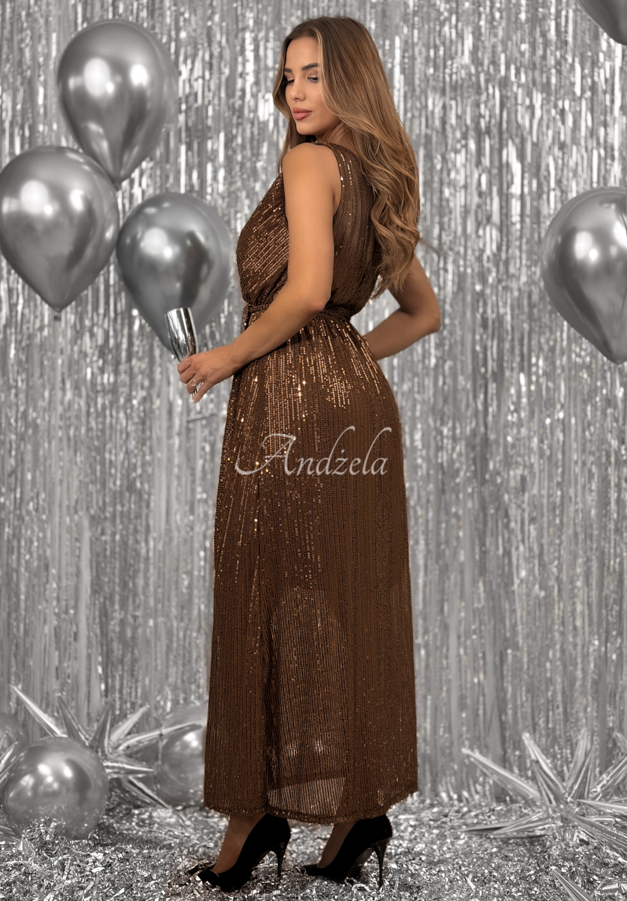 Rochie maxi cu paiete Endless Glitter