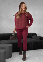 Compleu de trening Hanorac i Pantaloni Inside Out burgundowy