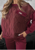 Compleu de trening Hanorac i Pantaloni Inside Out burgundowy