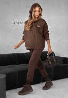 Compleu de trening Hanorac i Pantaloni Inside Out ciocolatiu