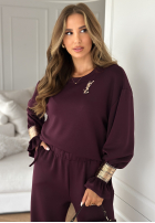 Compleu de trening z bransoletkami Fit&Glam burgundowy