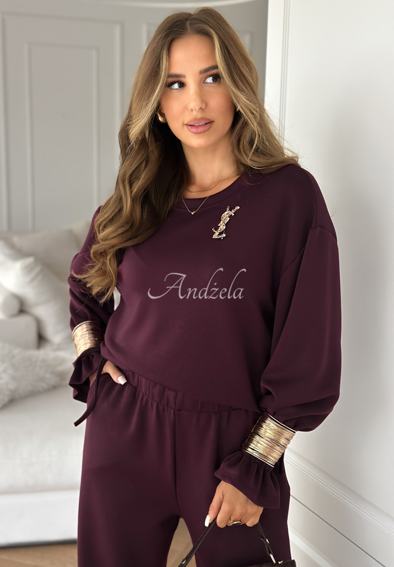 Set de trening din viscoză cu brățări Fit&amp;Glam