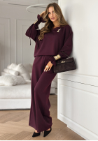 Compleu de trening z bransoletkami Fit&Glam burgundowy