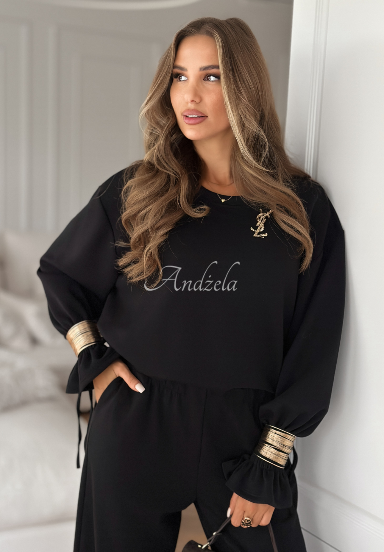 Set de trening din viscoză cu brățări Fit&amp;Glam