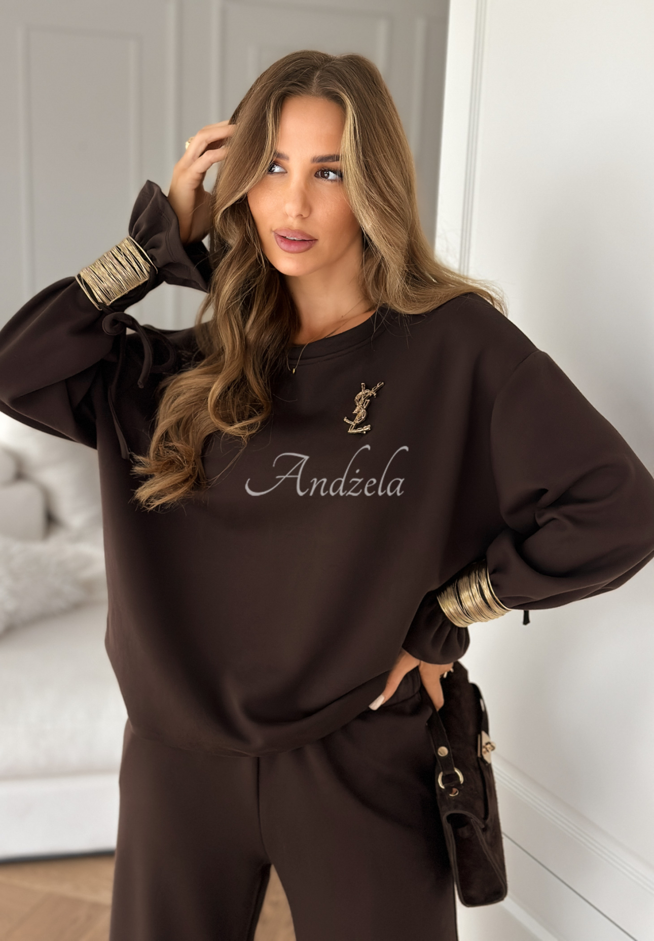 Set de trening din viscoză cu brățări Fit&amp;Glam