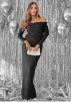 Dopasowana Rochie na jedno ramię Magical Night negru