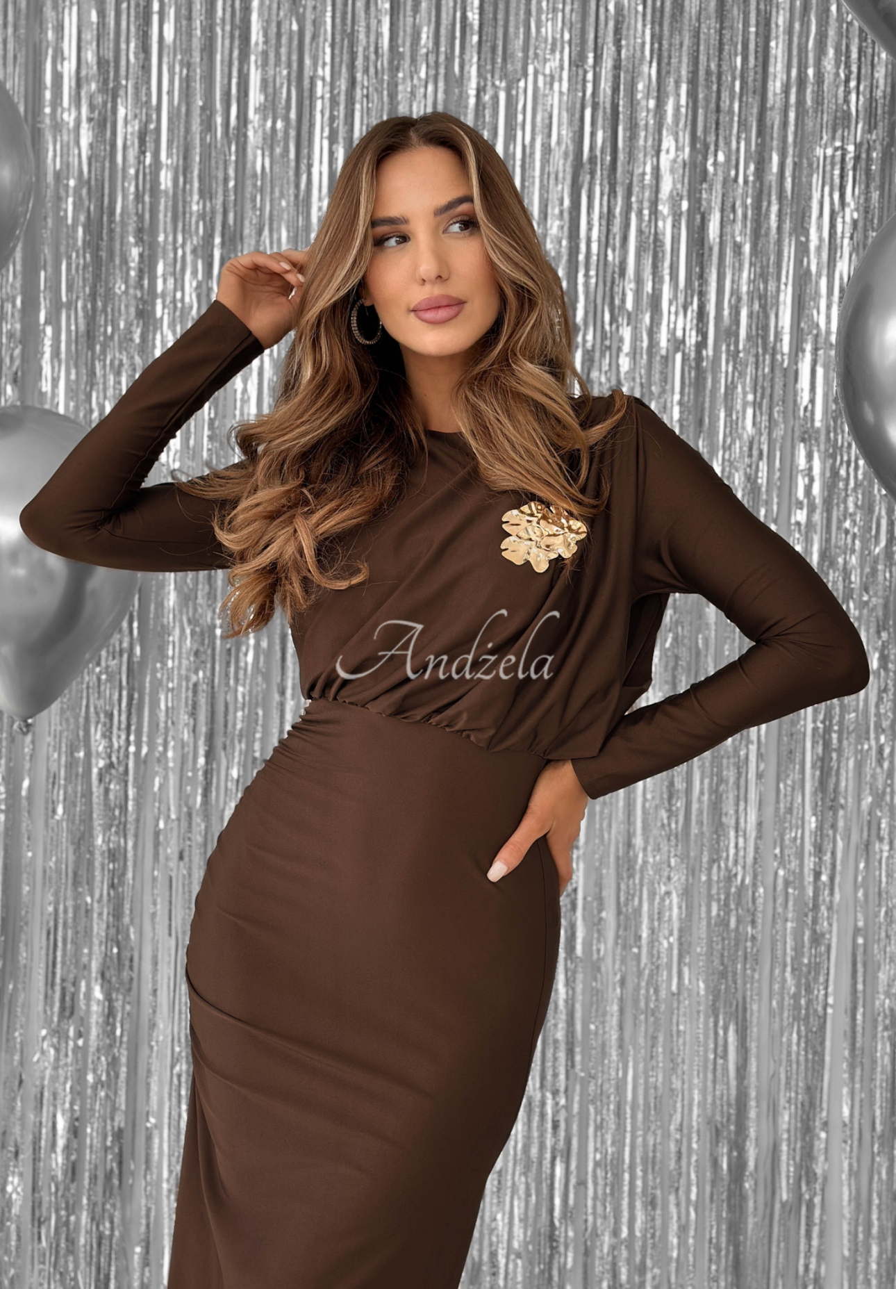 Rochie mulată cu pliuri Night Of The Year