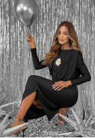 Dopasowana Rochie z marszczeniami Night Of The Year negru