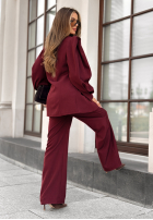 Compleu Sacou i Pantaloni Too Late To Ask burgundowy