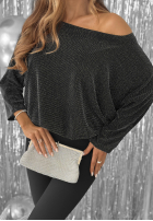 Błyszcząca Rochie oversize Hot Topic argintiu