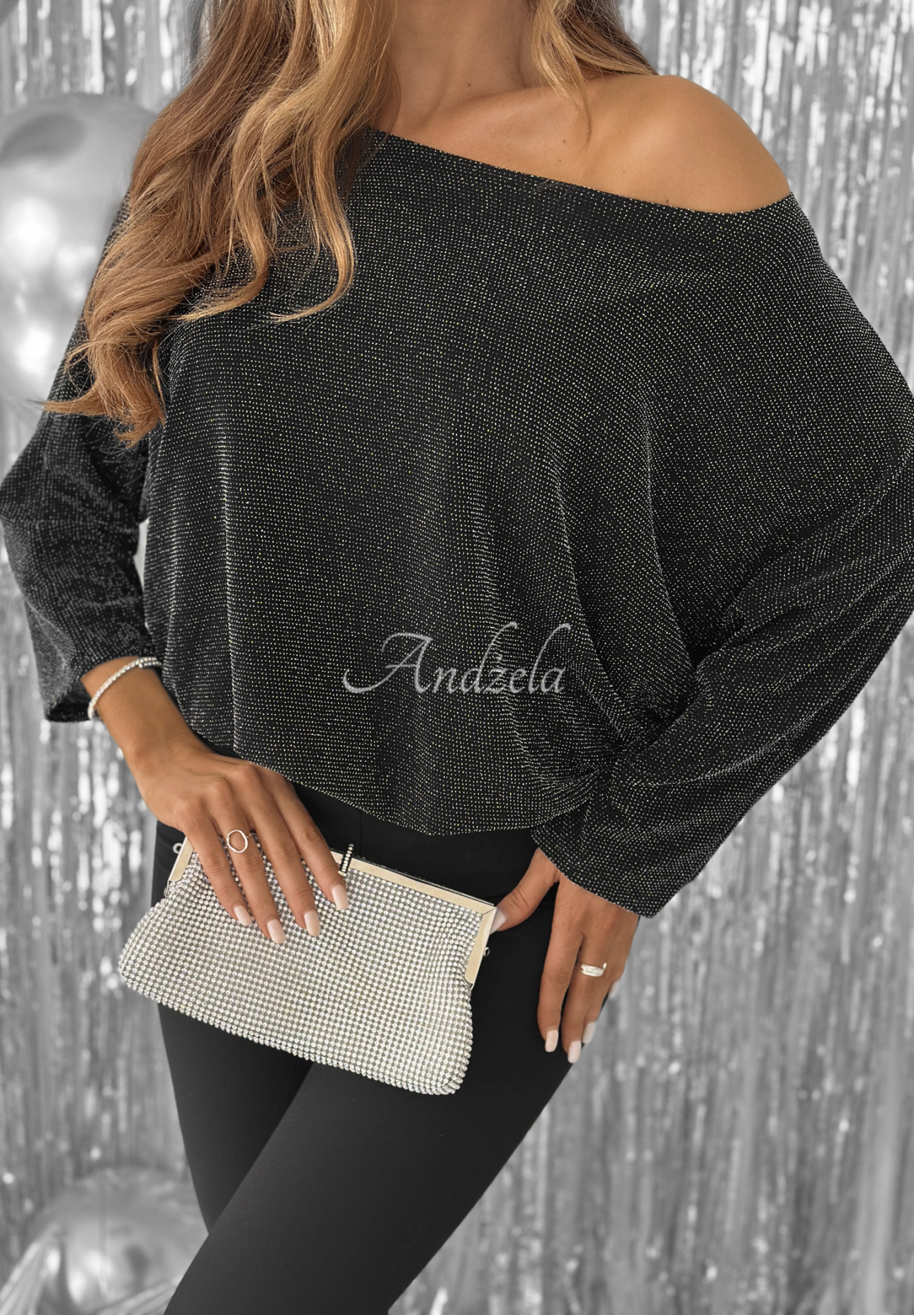 Bluză oversize strălucitoare Stealing Hearts