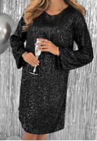 Cekinowa Rochie mini From The Sky negru