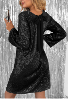 Cekinowa Rochie mini From The Sky negru
