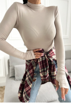 Bluză longsleeve First Of All guler scurt