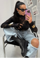 Koronkowa Bluză La Milla I'm Yours negru