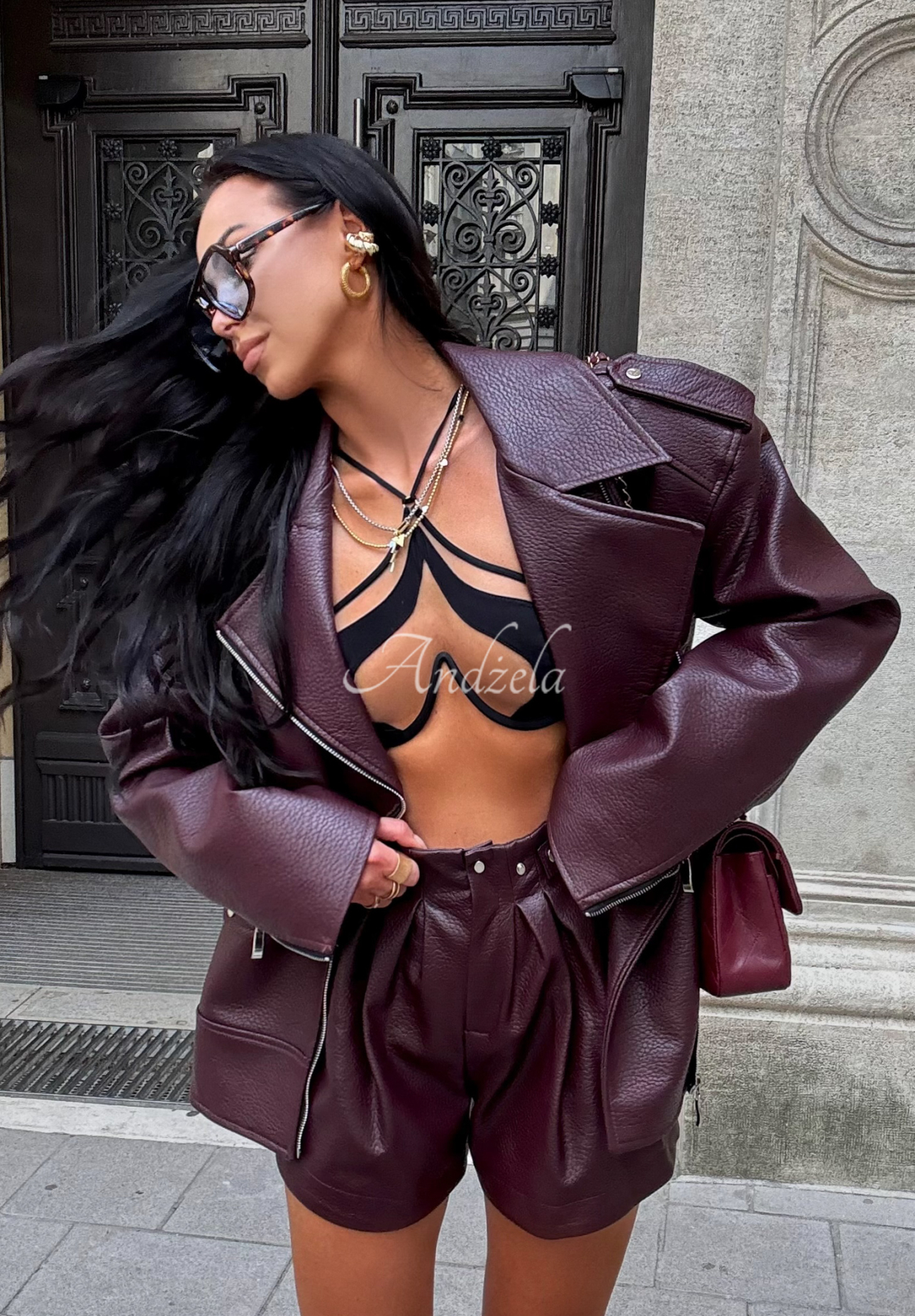 Pantaloni scurți din piele La Milla Back To Me