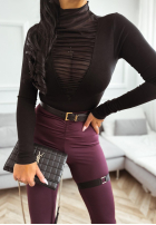 Wiskozowa Bluză z siateczką Clear Your Mind negru