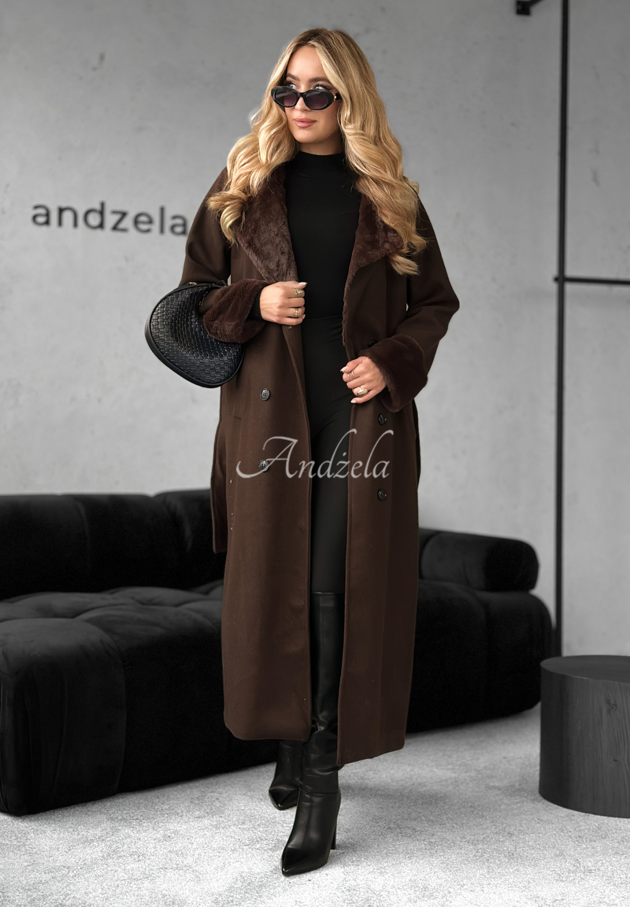 Pardesiu lung cu blană Not My Fault