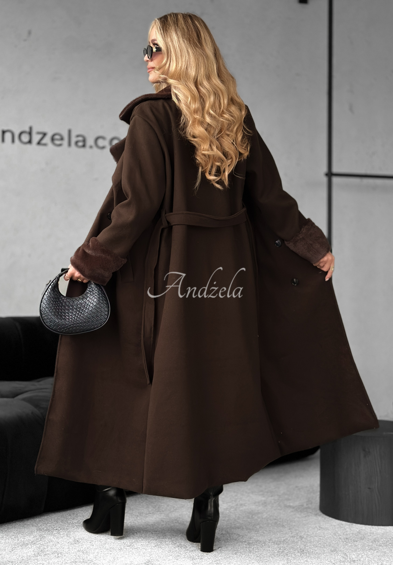 Pardesiu lung cu blană Not My Fault