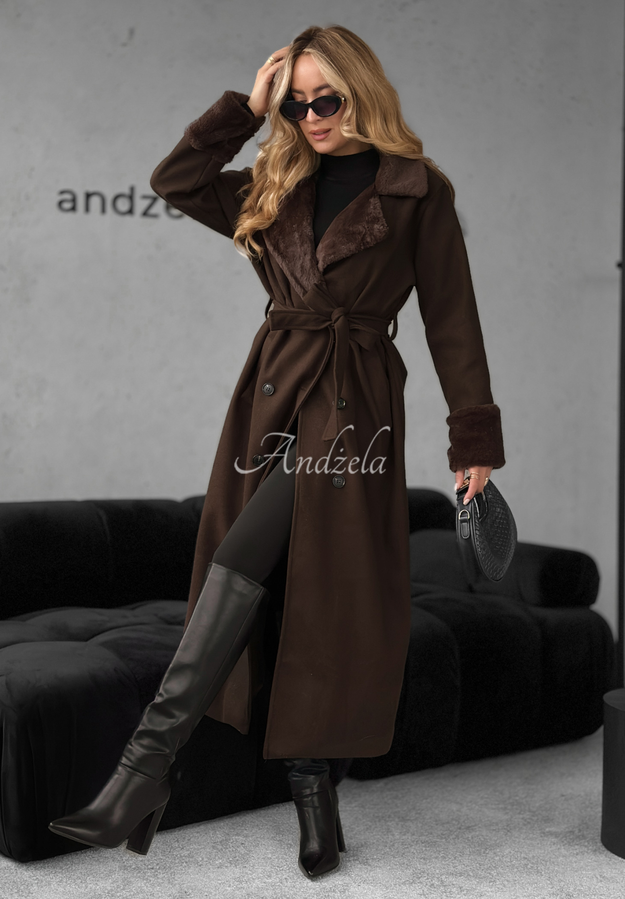 Pardesiu lung cu blană Not My Fault