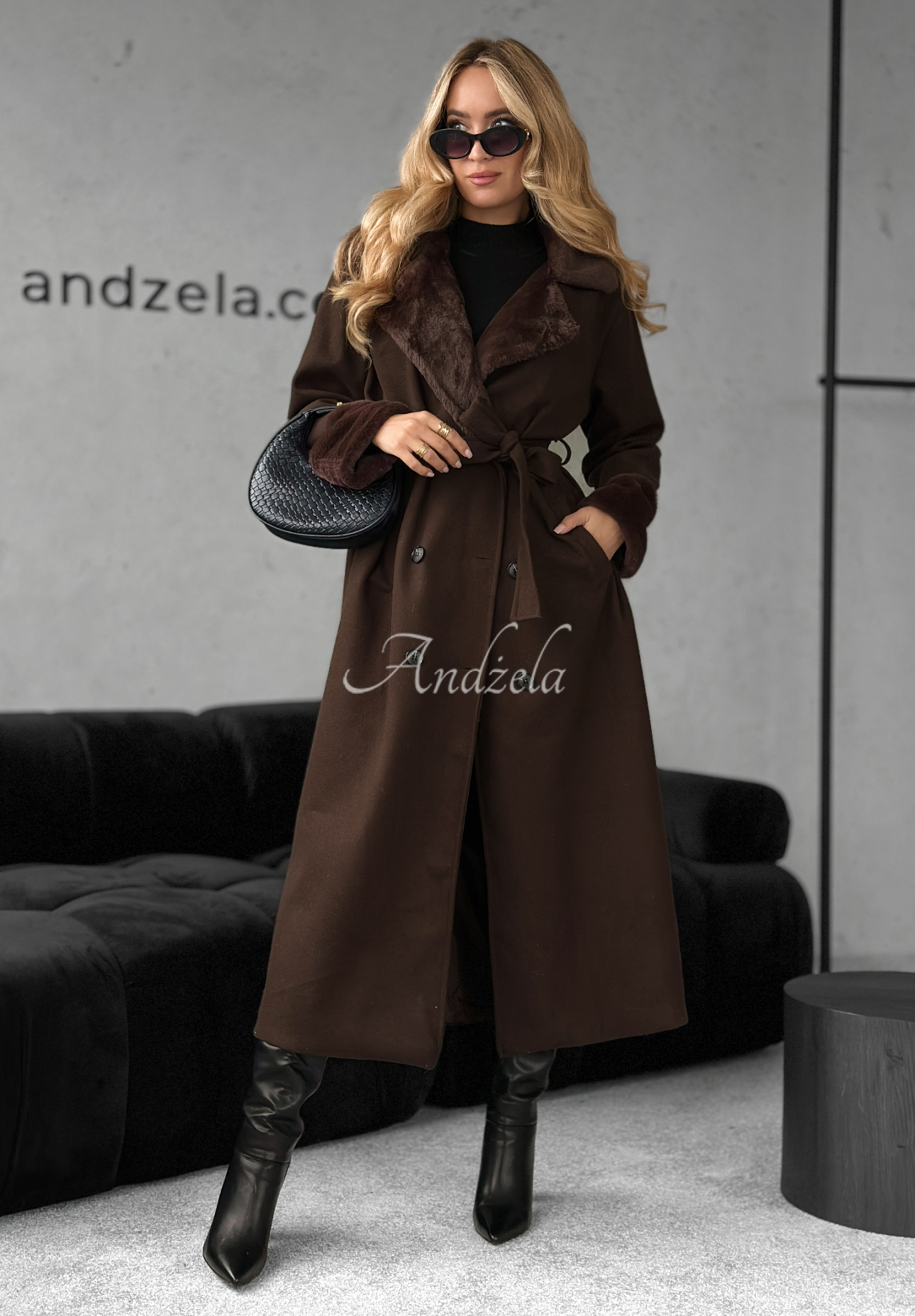 Pardesiu lung cu blană Not My Fault