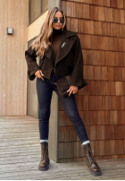 Krótki Palton  West Chicago ciemnoczekoladowy