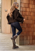 Krótki Palton  West Chicago ciemnoczekoladowy