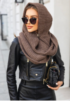 Căciulă z szalikiem balaclava Shade Of WInter ciocolatie