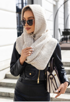 Căciulă z szalikiem balaclava Shade Of WInter jasnobeżowa