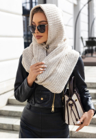 Căciulă z szalikiem balaclava Shade Of WInter jasnobeżowa